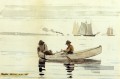 Garçons Pêche Gloucester Harbour Winslow Homer aquarelle
